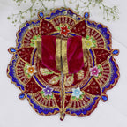 ફૂલ પત્તી ઝરી વર્ક લાડુ ગોપાલ ડ્રેસ