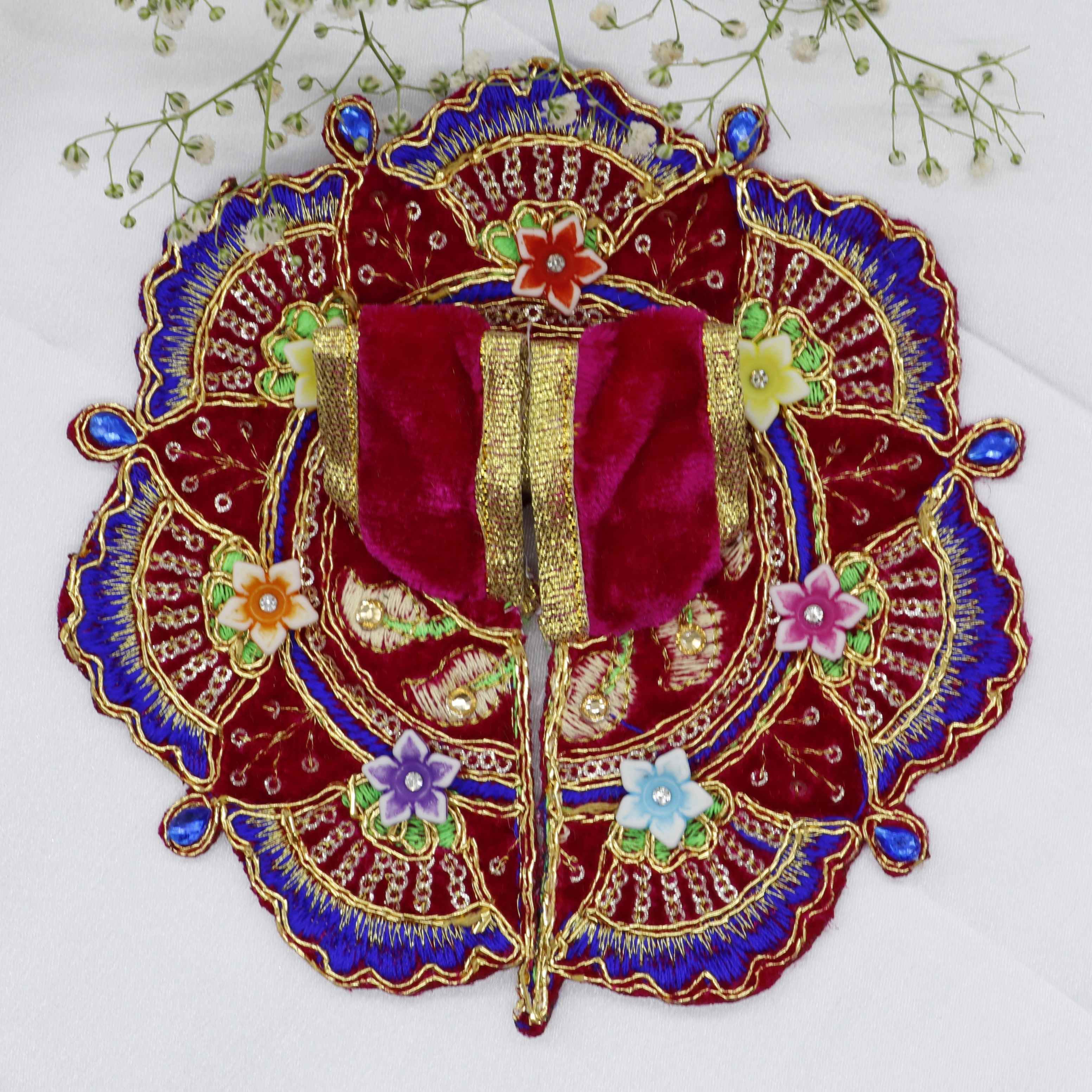 Phool Patti Zari Work Laddu Gopal Dress