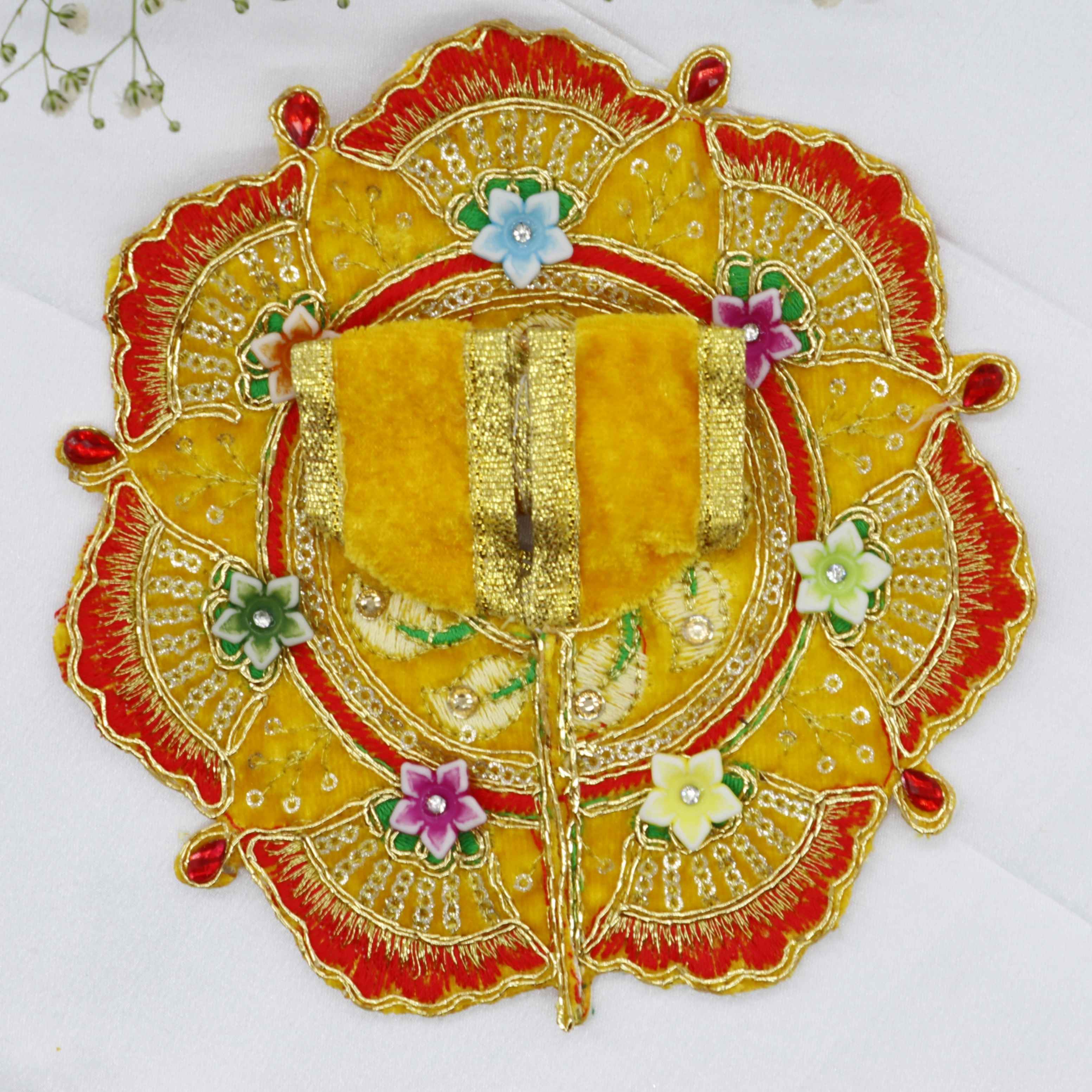 Phool Patti Zari Work Laddu Gopal Dress