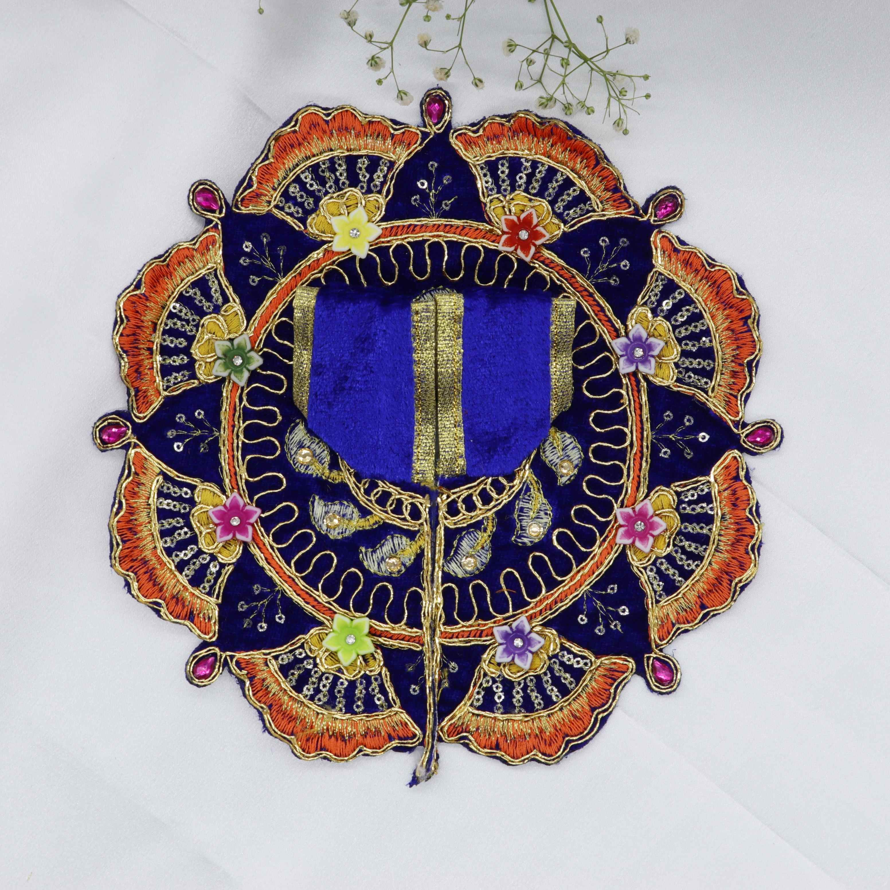 Phool Patti Zari Work Laddu Gopal Dress