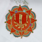 ફૂલ પત્તી ઝરી વર્ક લાડુ ગોપાલ ડ્રેસ