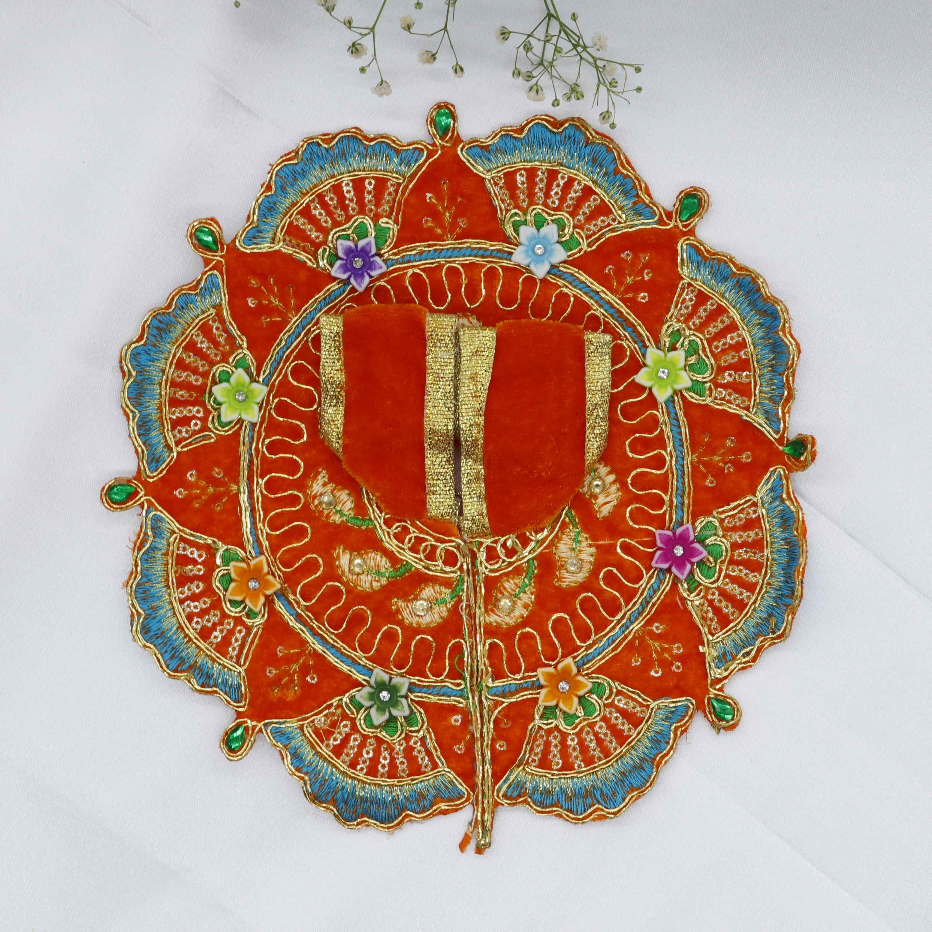 Phool Patti Zari Work Laddu Gopal Dress