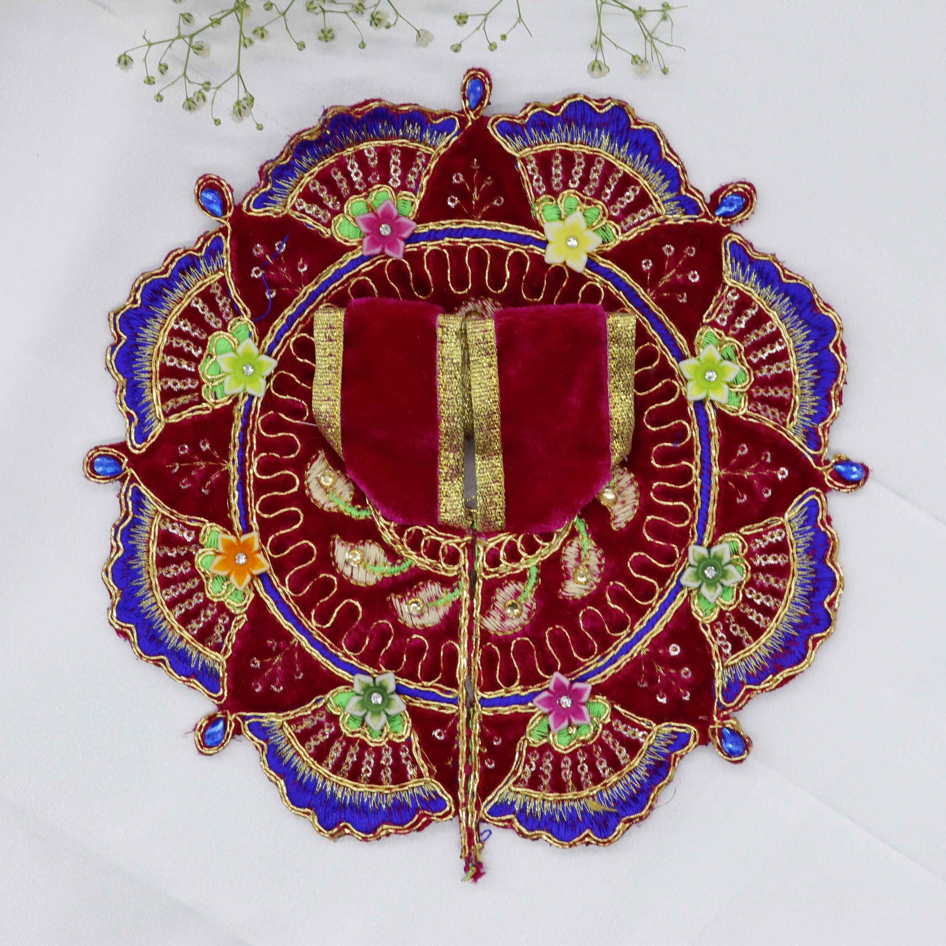 Phool Patti Zari Work Laddu Gopal Dress