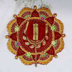 ફૂલ પત્તી ઝરી વર્ક લાડુ ગોપાલ ડ્રેસ