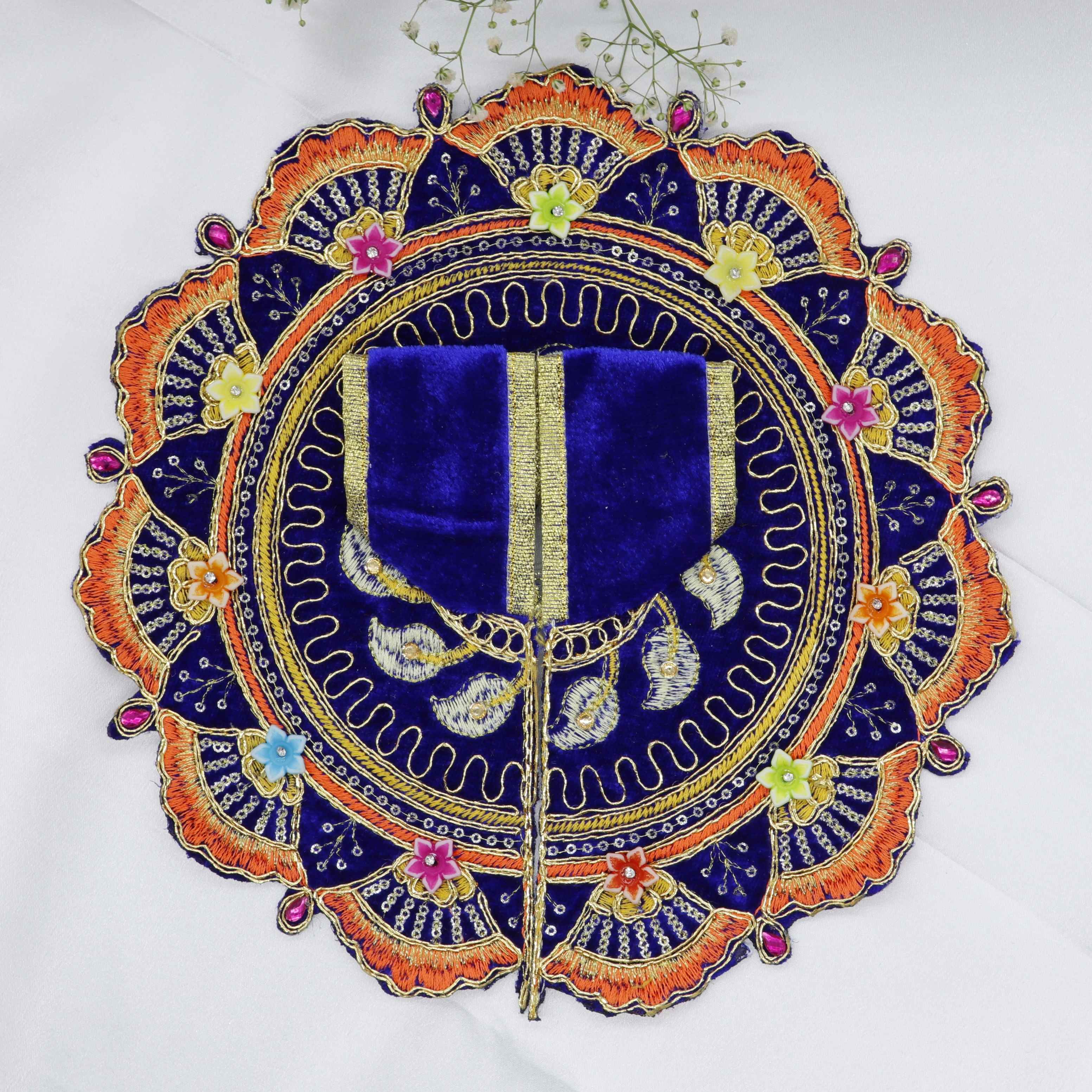 Phool Patti Zari Work Laddu Gopal Dress