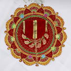 ફૂલ પત્તી ઝરી વર્ક લાડુ ગોપાલ ડ્રેસ