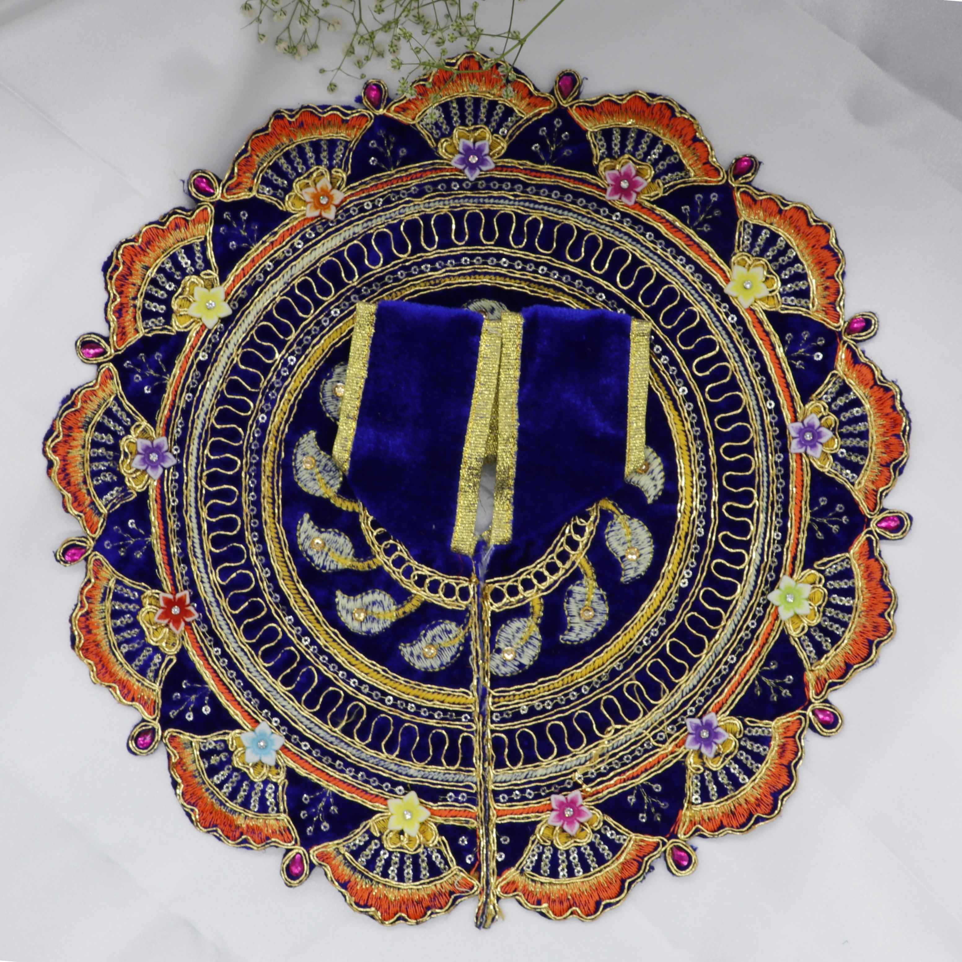 Phool Patti Zari Work Laddu Gopal Dress