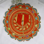 ફૂલ પત્તી ઝરી વર્ક લાડુ ગોપાલ ડ્રેસ