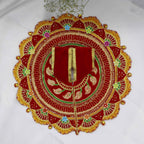 ફૂલ પત્તી ઝરી વર્ક લાડુ ગોપાલ ડ્રેસ
