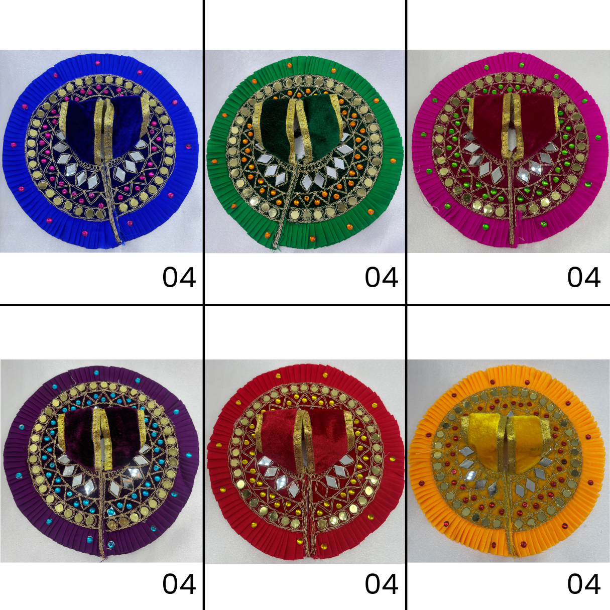 Ratnadeep Poshak For Laddu Gopal - Mix Color / Pack of 12