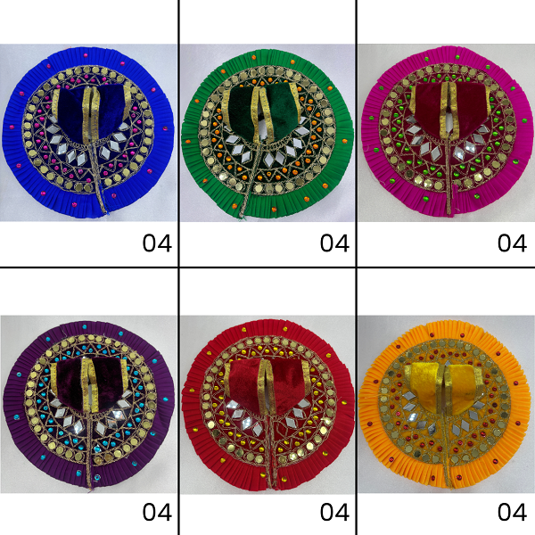 Ratnadeep Poshak For Laddu Gopal - Mix Color / Pack of 12