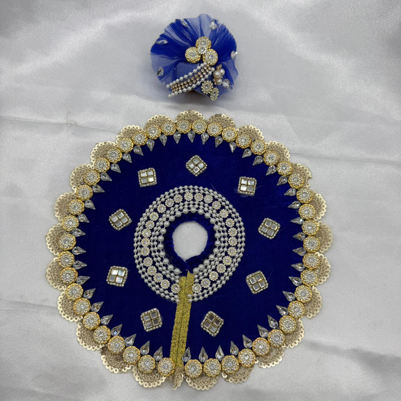 Stone Work Laddu Gopal Dress With Mukut