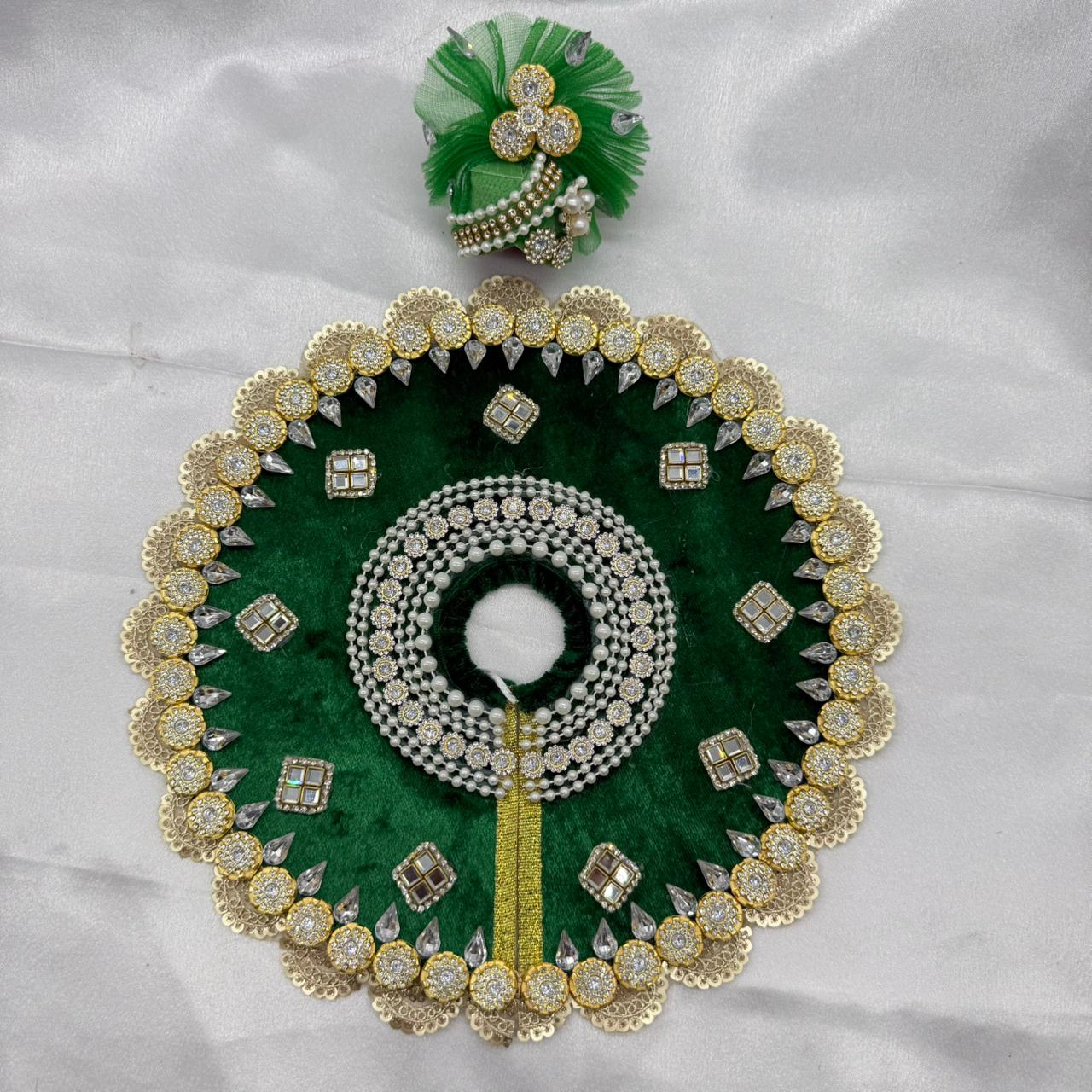 Stone Work Laddu Gopal Dress With Mukut