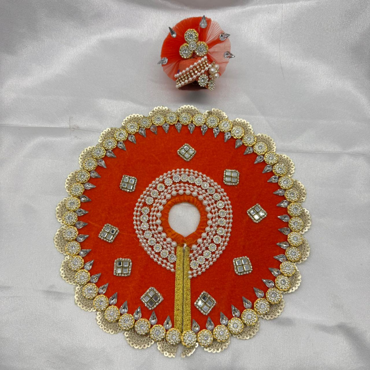 Stone Work Laddu Gopal Dress With Mukut
