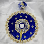 સ્ટોન વર્કનો લાડુ ગોપાલ ડ્રેસ વિથ મુકુટ