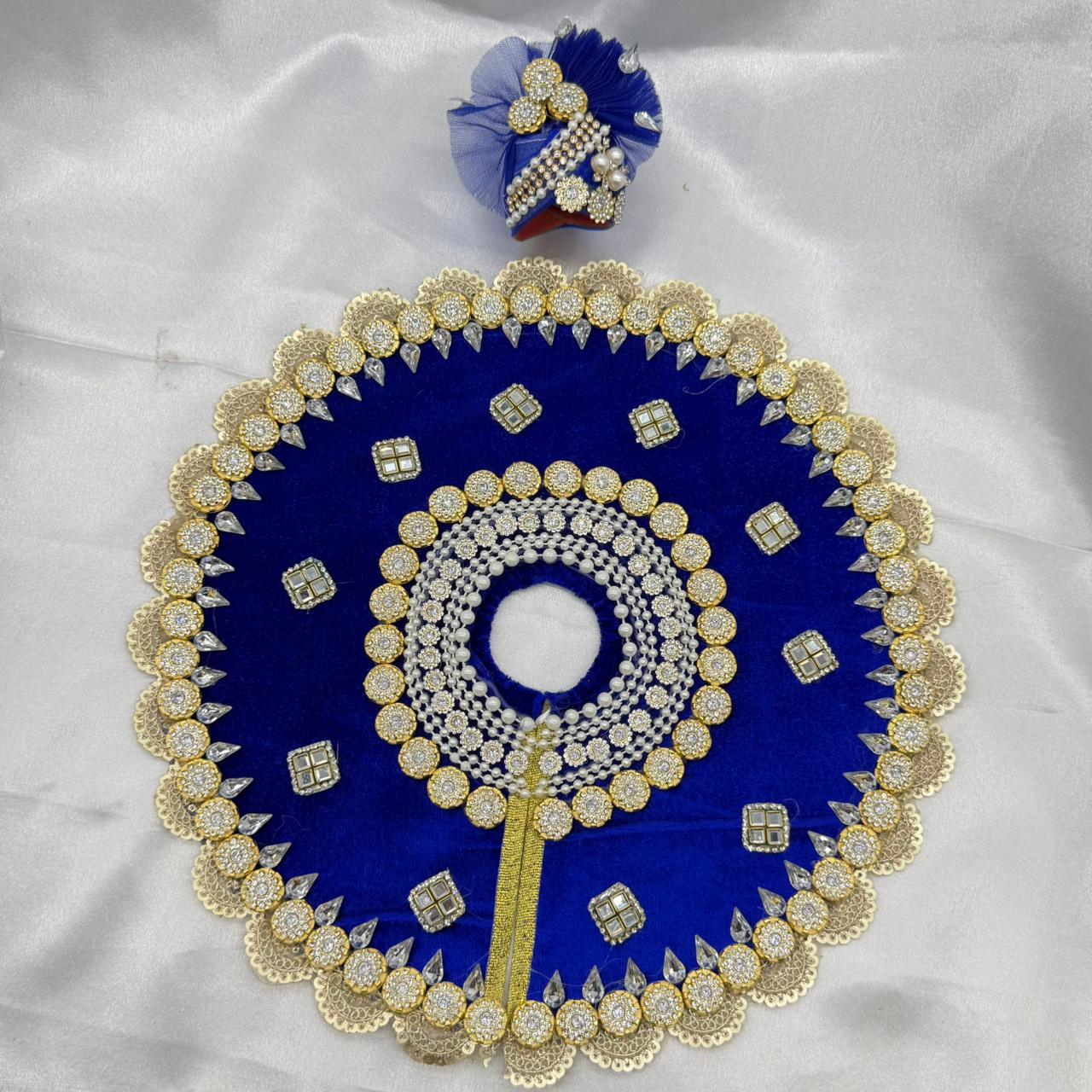 Stone Work Laddu Gopal Dress With Mukut