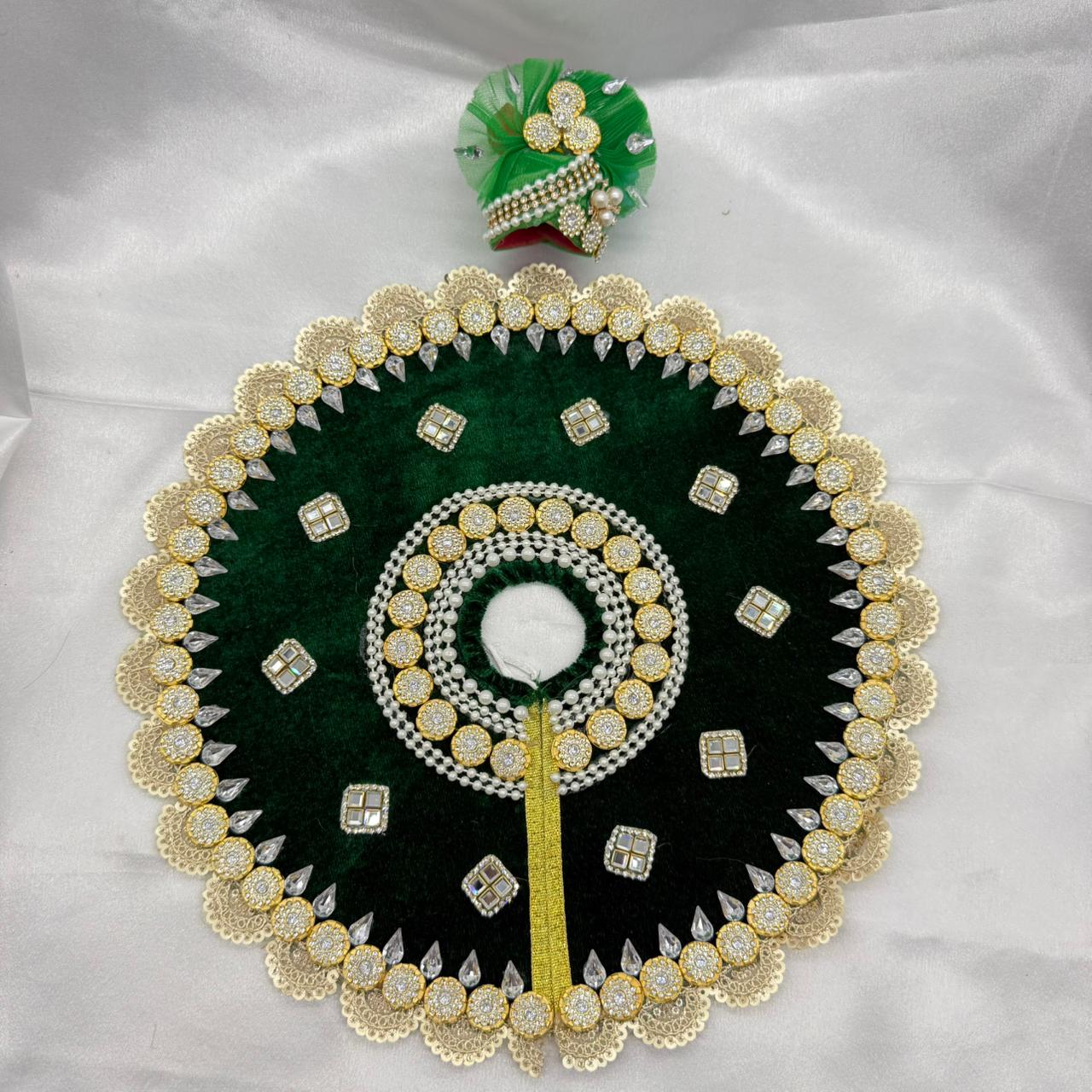 Stone Work Laddu Gopal Dress With Mukut