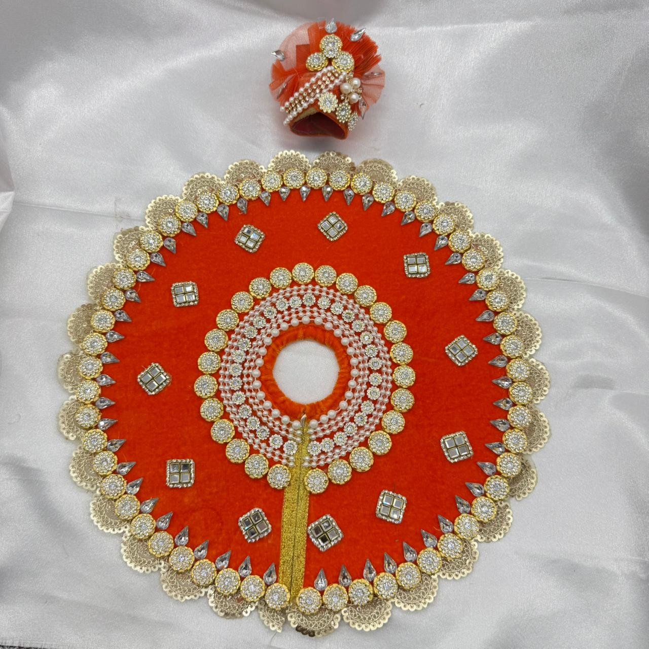 Stone Work Laddu Gopal Dress With Mukut