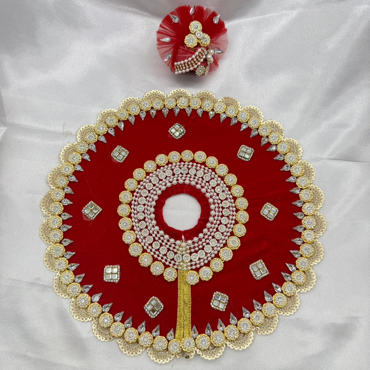 Stone Work Laddu Gopal Dress With Mukut