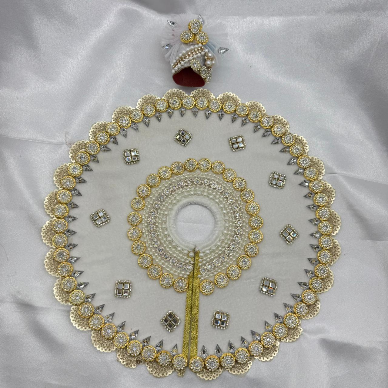 Stone Work Laddu Gopal Dress With Mukut