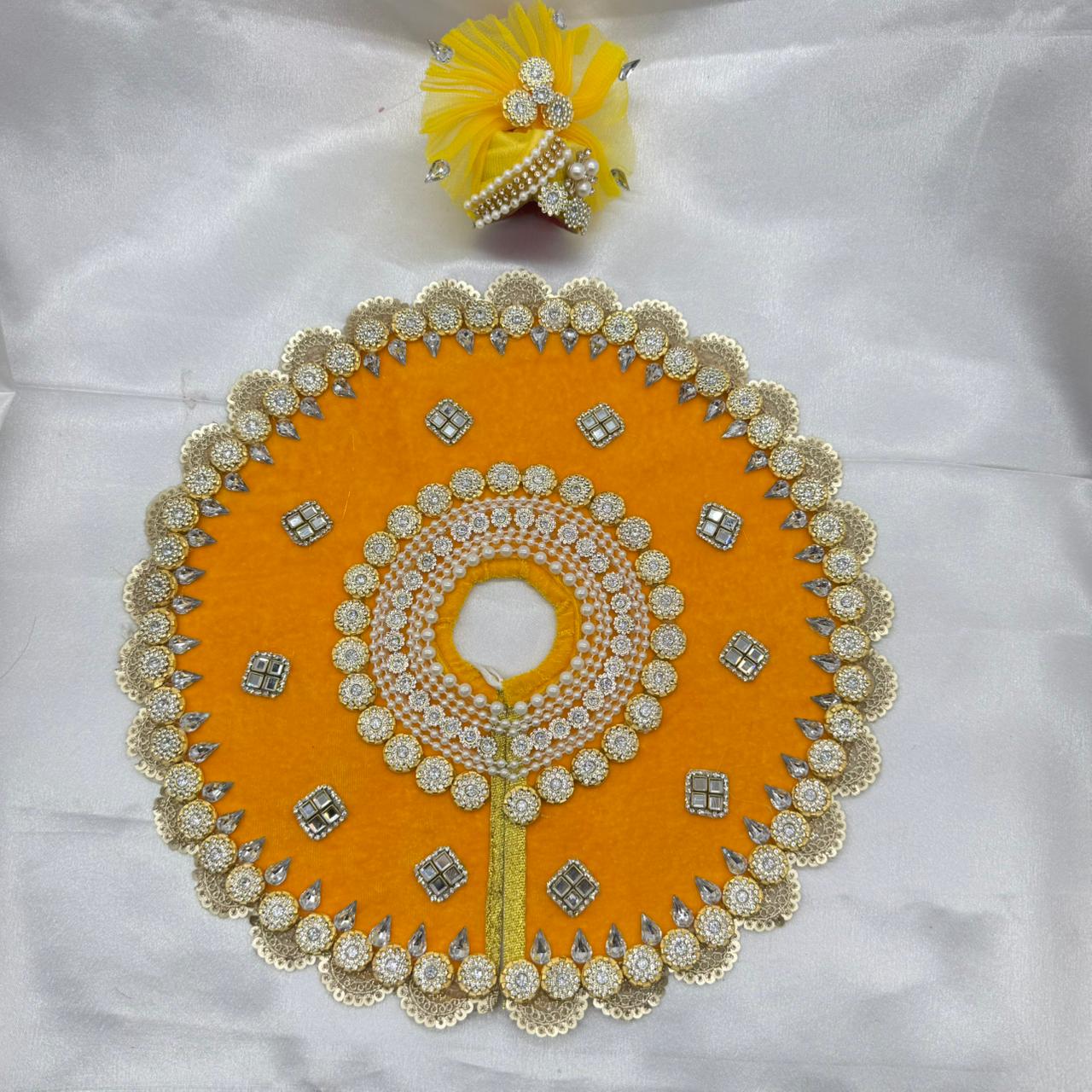 Stone Work Laddu Gopal Dress With Mukut