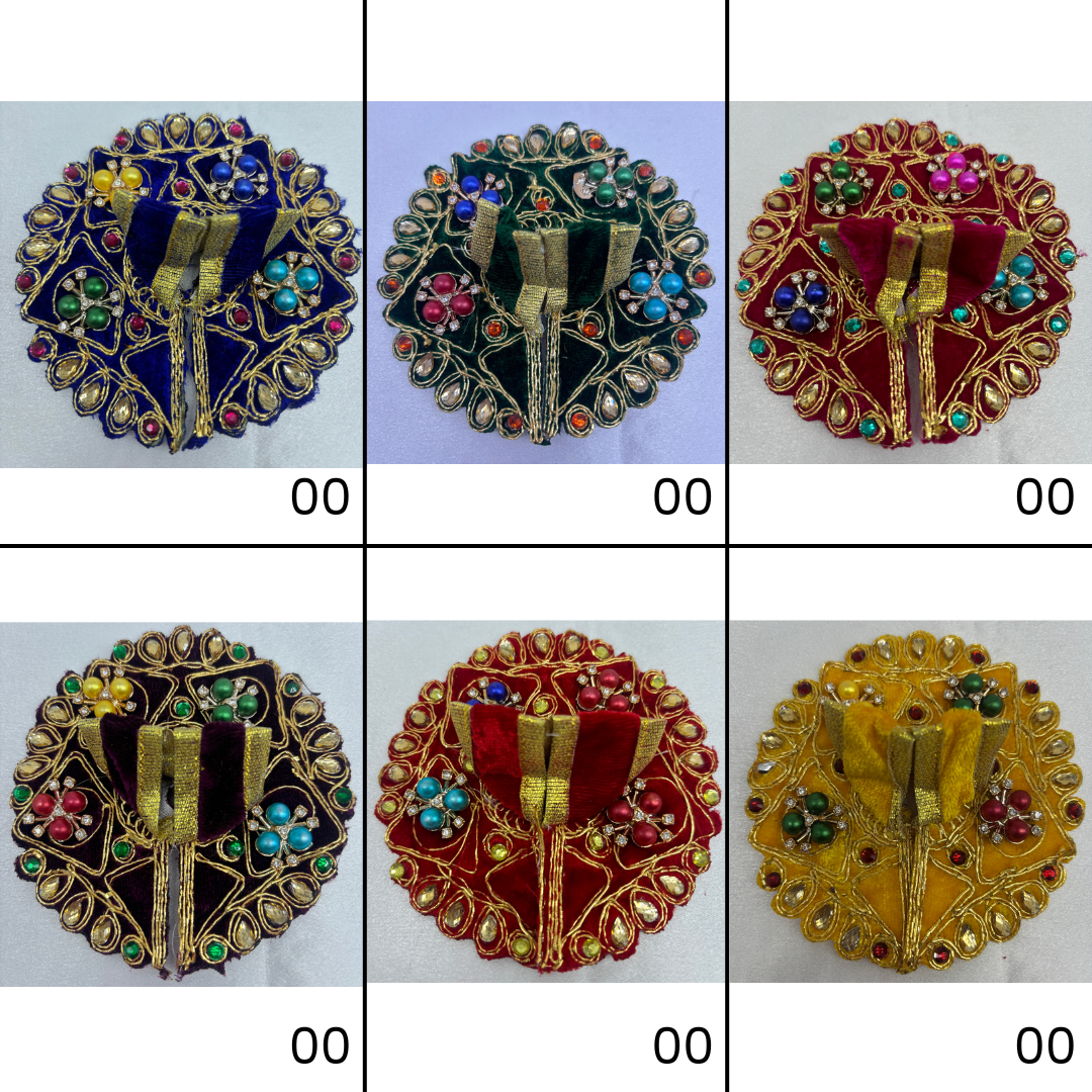 Trikona Shringar Poshak For Laddu Gopal - Mix Color - Pack of 12