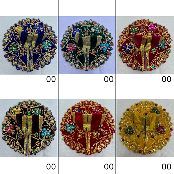 Trikona Shringar Poshak For Laddu Gopal - Mix Color - Pack of 12