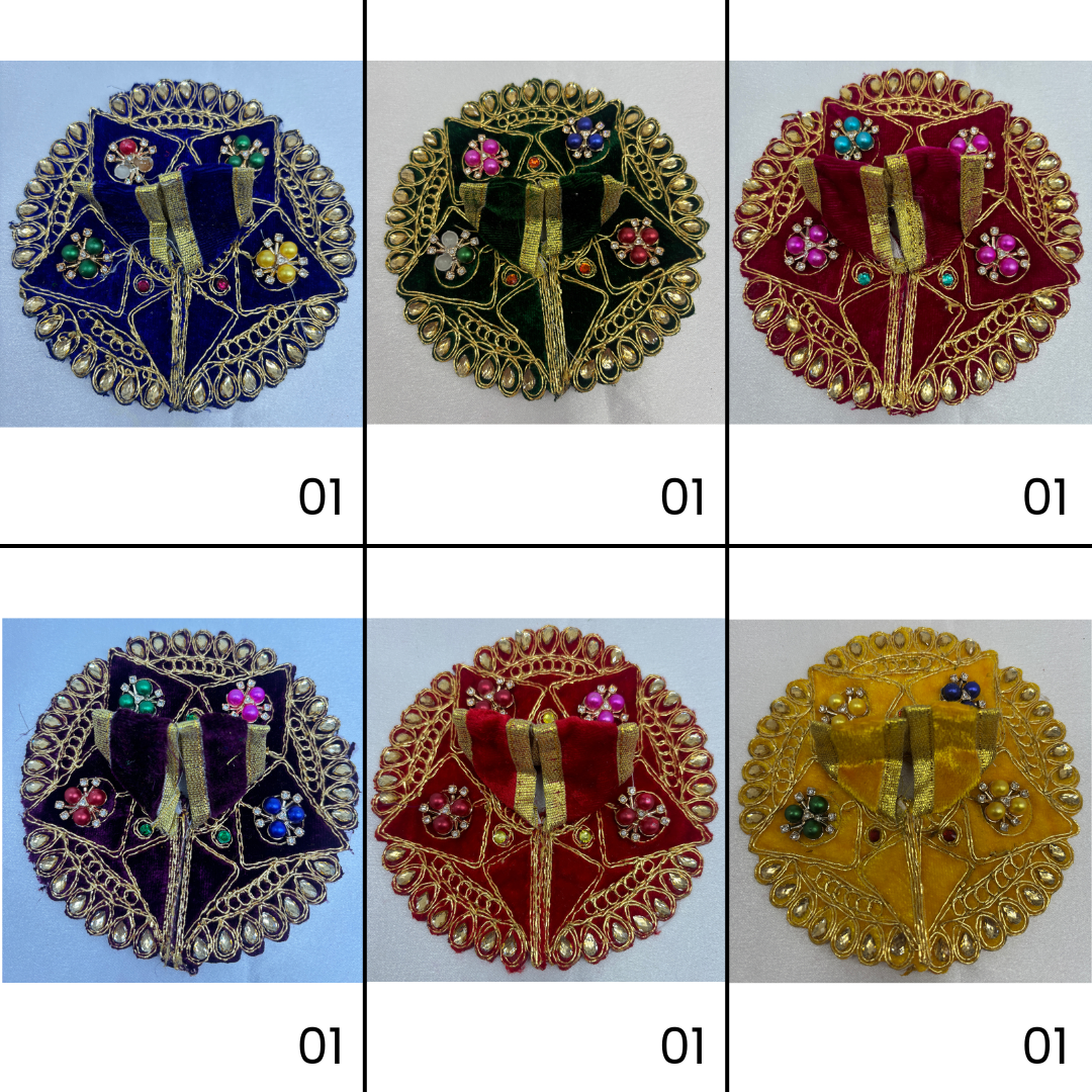 Trikona Shringar Poshak For Laddu Gopal - Mix Color - Pack of 12