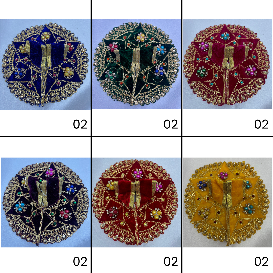 Trikona Shringar Poshak For Laddu Gopal - Mix Color - Pack of 12
