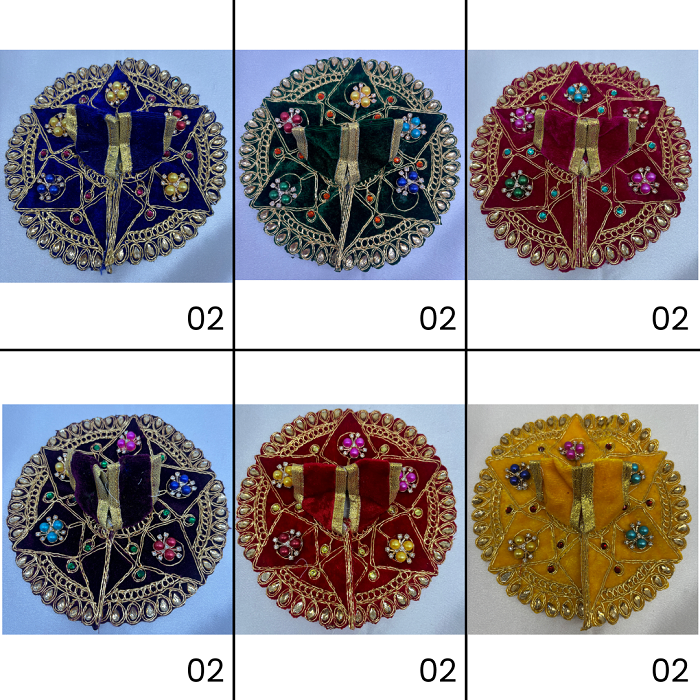 Trikona Shringar Poshak For Laddu Gopal - Mix Color - Pack of 12