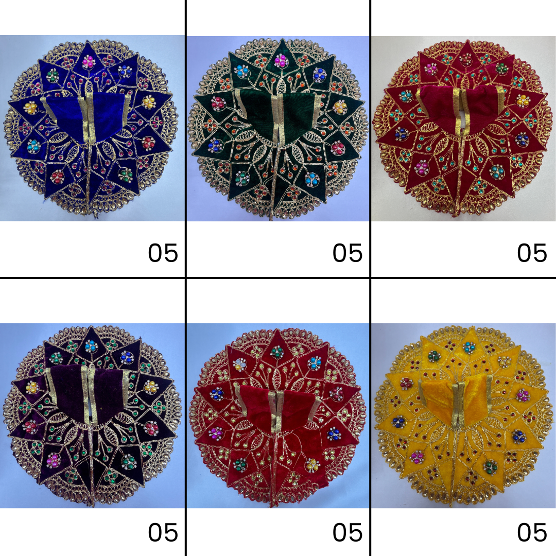 Trikona Shringar Poshak For Laddu Gopal - Mix Color - Pack of 12