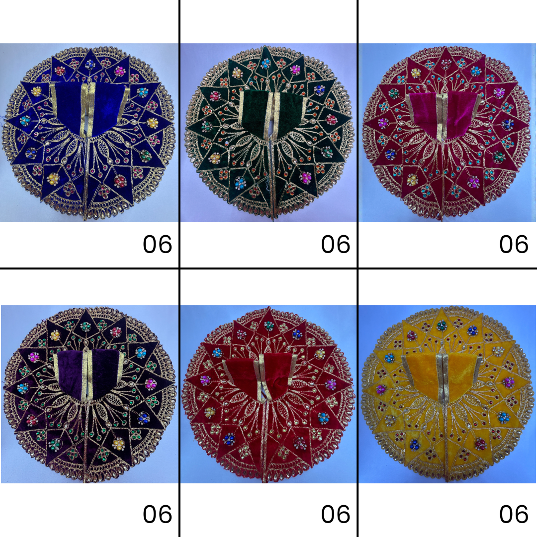 Trikona Shringar Poshak For Laddu Gopal - Mix Color - Pack of 12