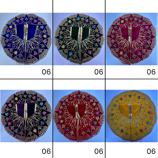 Trikona Shringar Poshak For Laddu Gopal - Mix Color - Pack of 12
