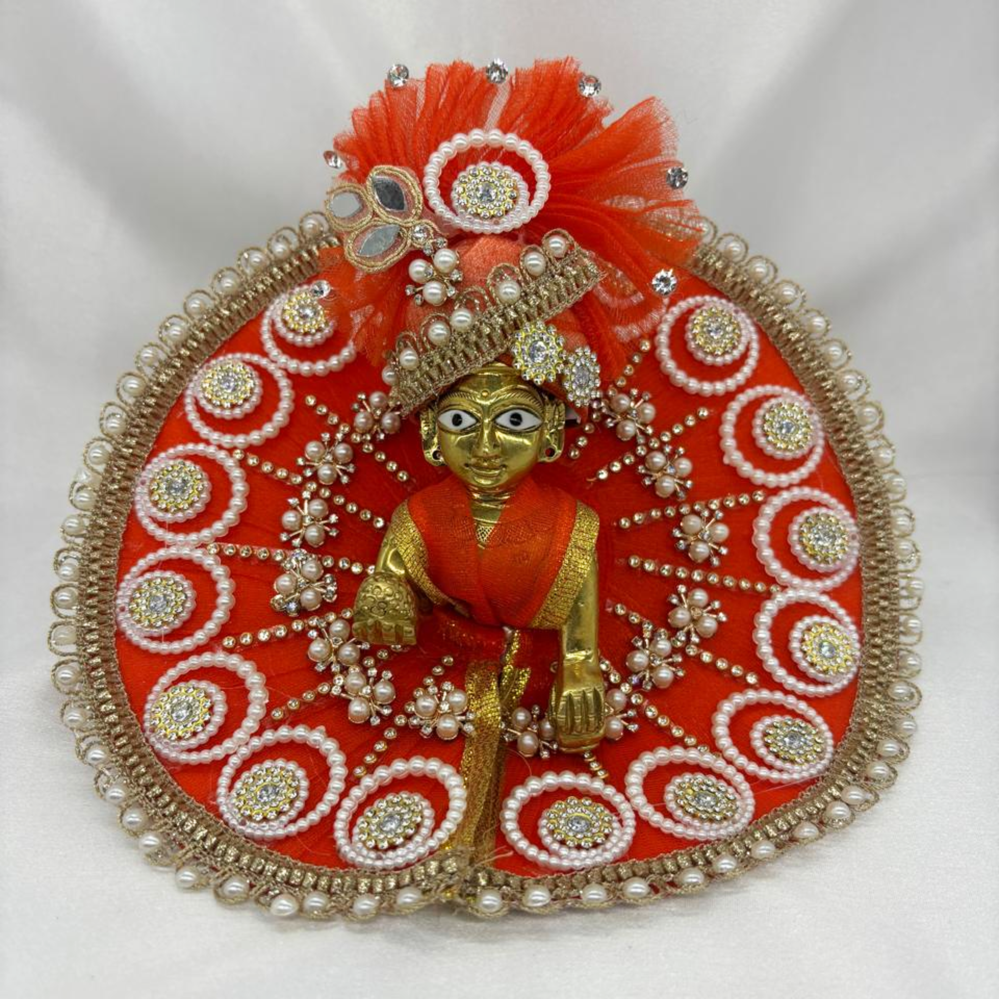 Chandrika Poshak With Mukut For Laddu Gopal