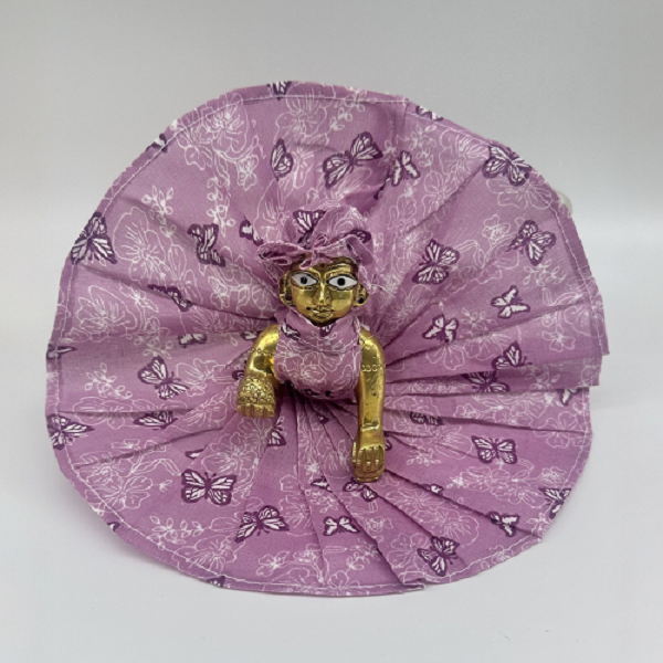 Cotton Poshak For Laddu Gopal With Mukut