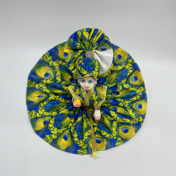 Cotton Hari Bhakti Poshak Dress With Mukut