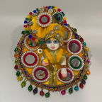 Rajasthani Mirror Poshak With Mukut For Laddu gopal