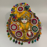 Rajasthani Mirror Poshak With Mukut For Laddu gopal - Pack of 7