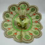 Suvarna Rekha  Poshak With Mukut For Laddu Gopal - Pack of 12