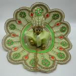 Suvarna Rekha  Poshak With Mukut For Laddu Gopal - Pack of 12