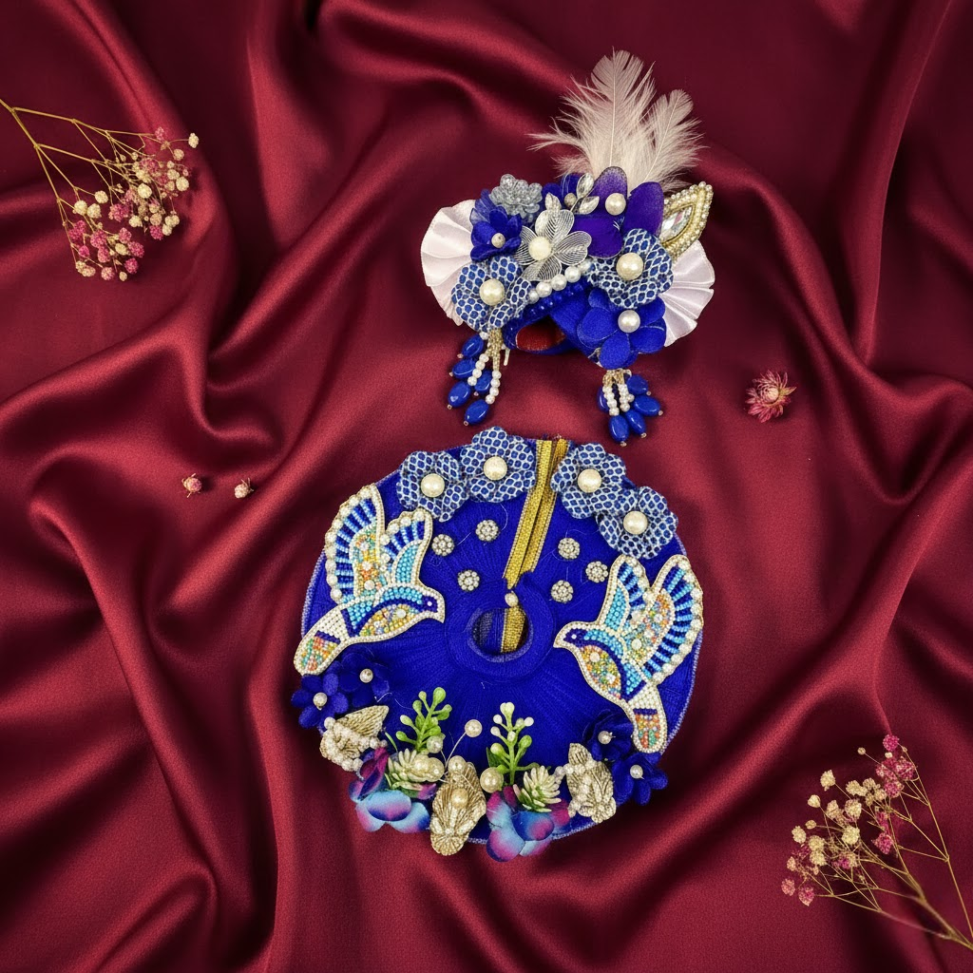 Gopal Vastra Dress With Mukut For Laddu Gopal