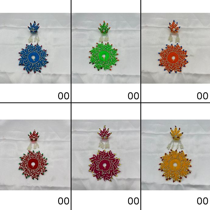 Agni Shringar Laddu Gopal Dress With Mukut - Mix Color - Pack of 12