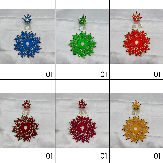 Agni Shringar Laddu Gopal Dress With Mukut - Mix Color - Pack of 12