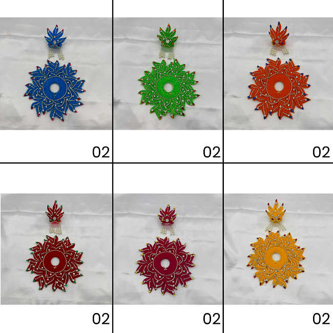 Agni Shringar Laddu Gopal Dress With Mukut - Mix Color - Pack of 12