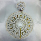 मुकुट के साथ पंख श्रृंगार लड्डू गोपाल पोशाक