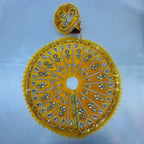 मुकुट के साथ पंख श्रृंगार लड्डू गोपाल पोशाक