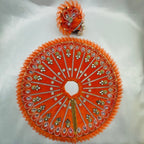 मुकुट के साथ पंख श्रृंगार लड्डू गोपाल पोशाक