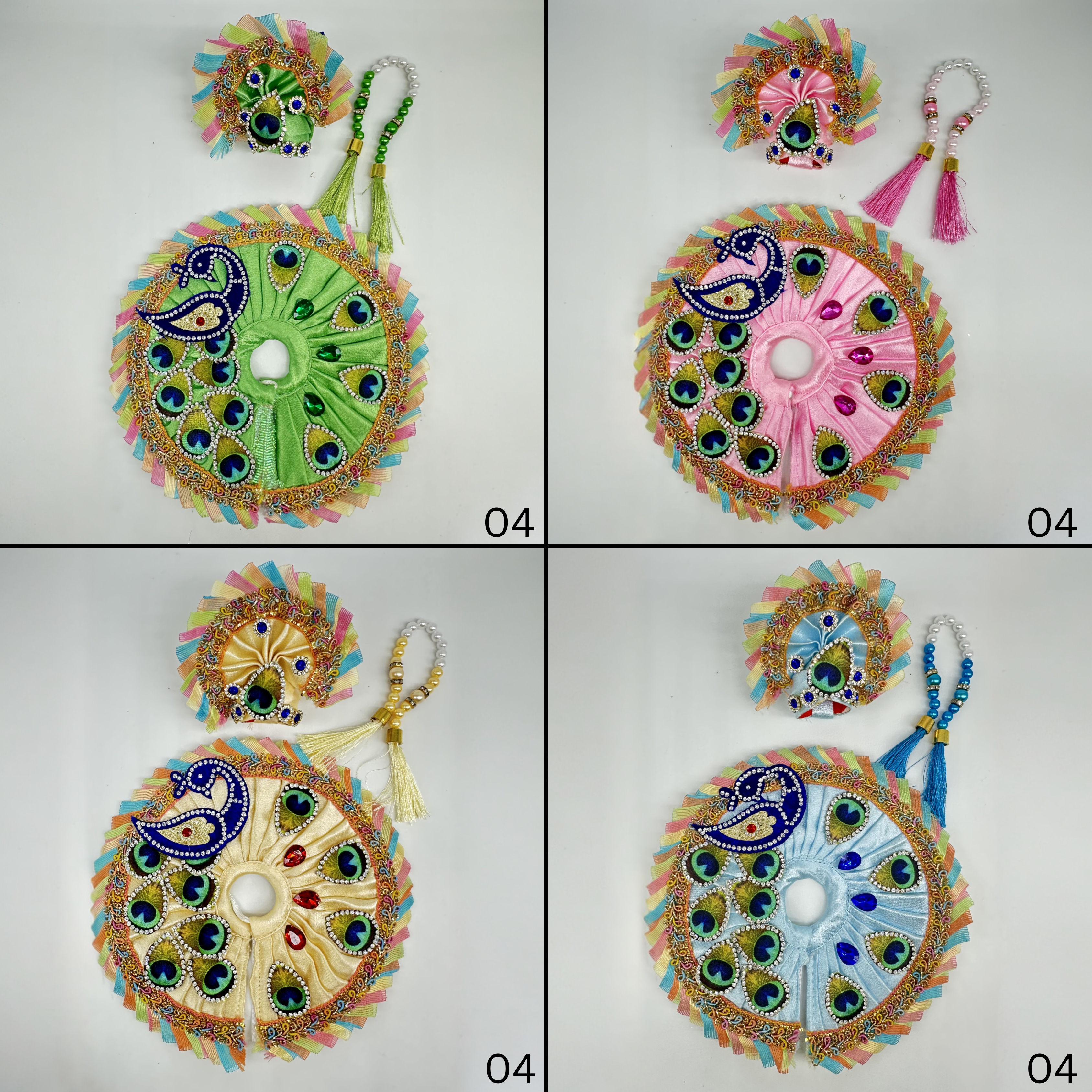 Basant Bahar Poshak For laddu Gopal - Pack of 4