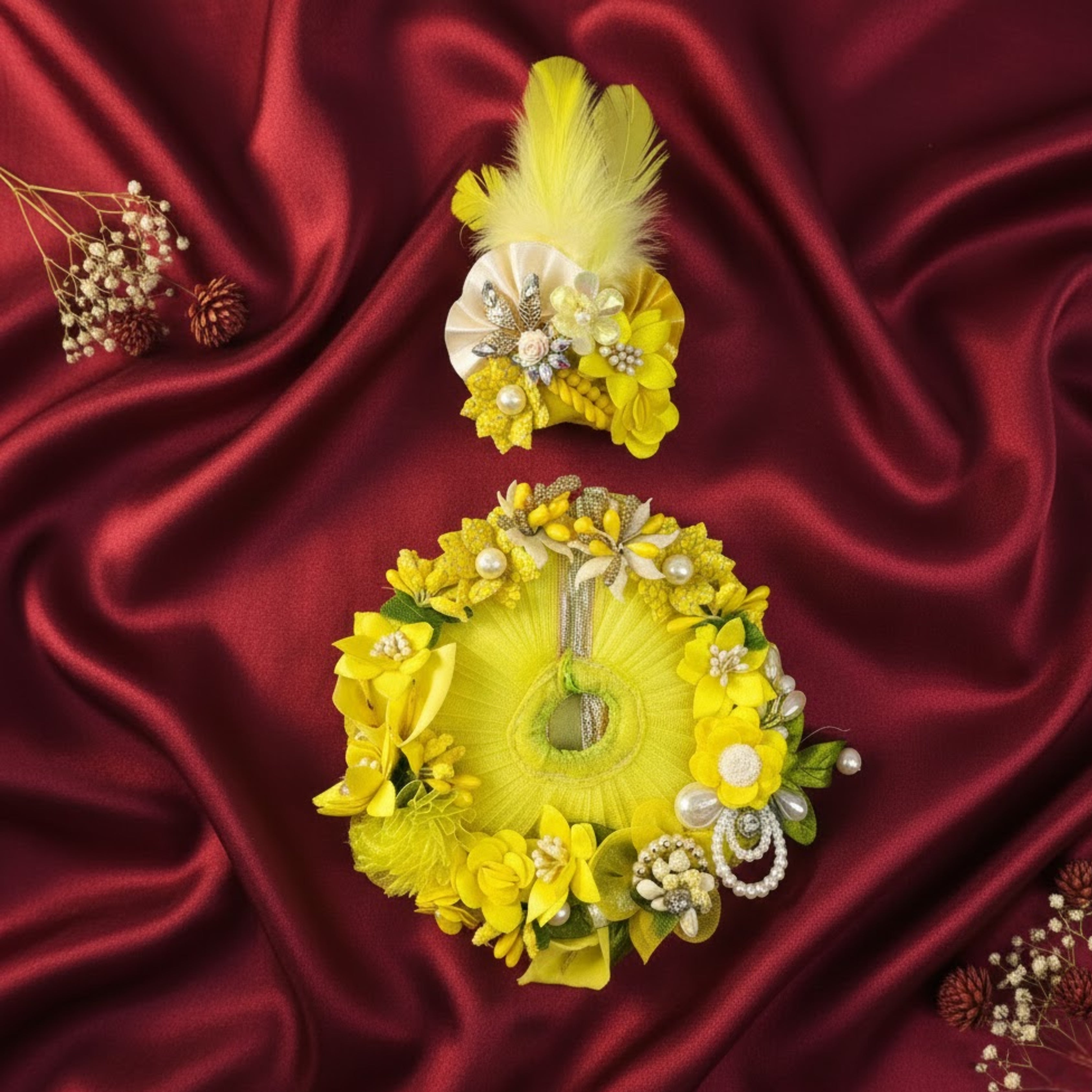 Bhakti Shringar Dress With Mukut For Laddu Gopal