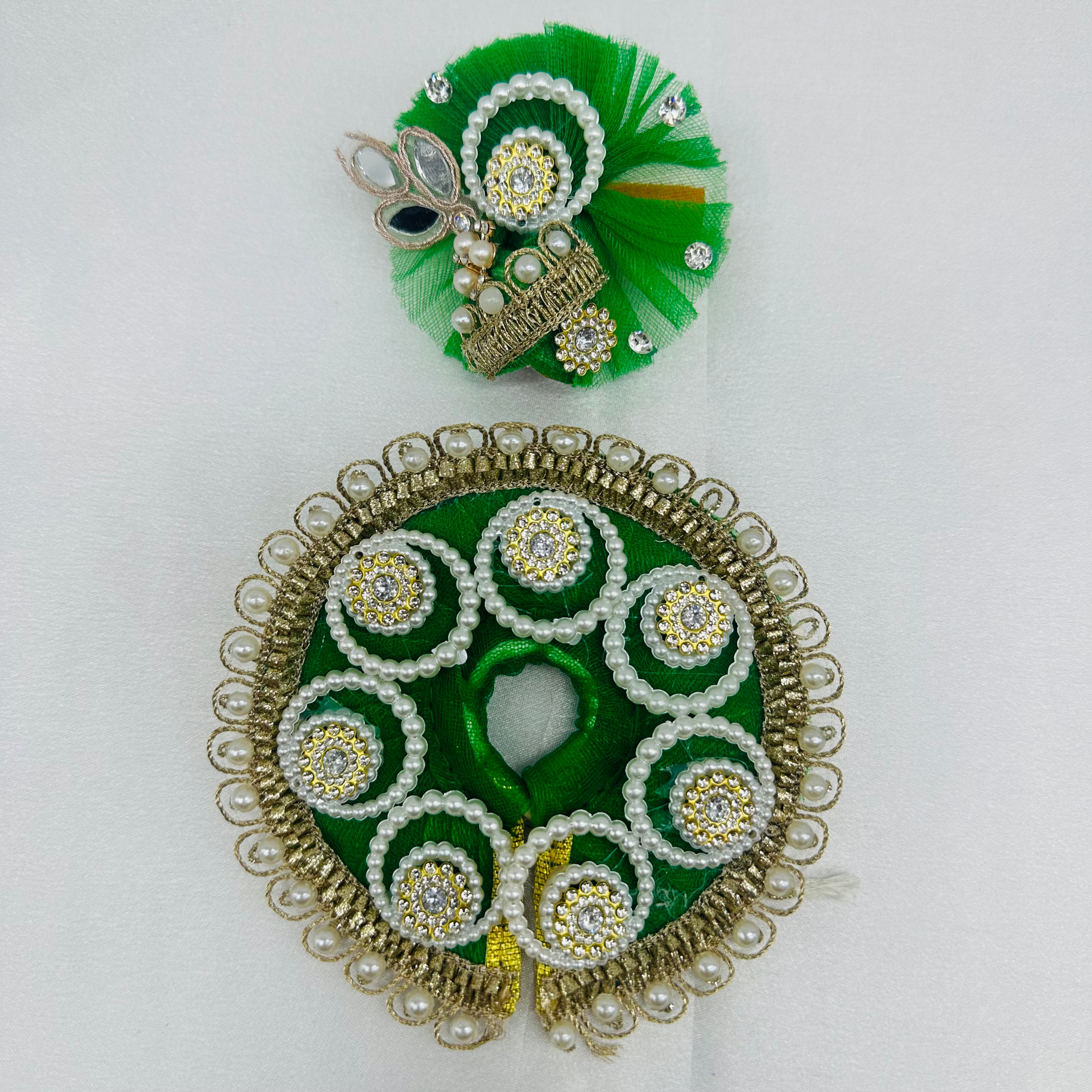 Chandrika Poshak With Mukut For Laddu Gopal